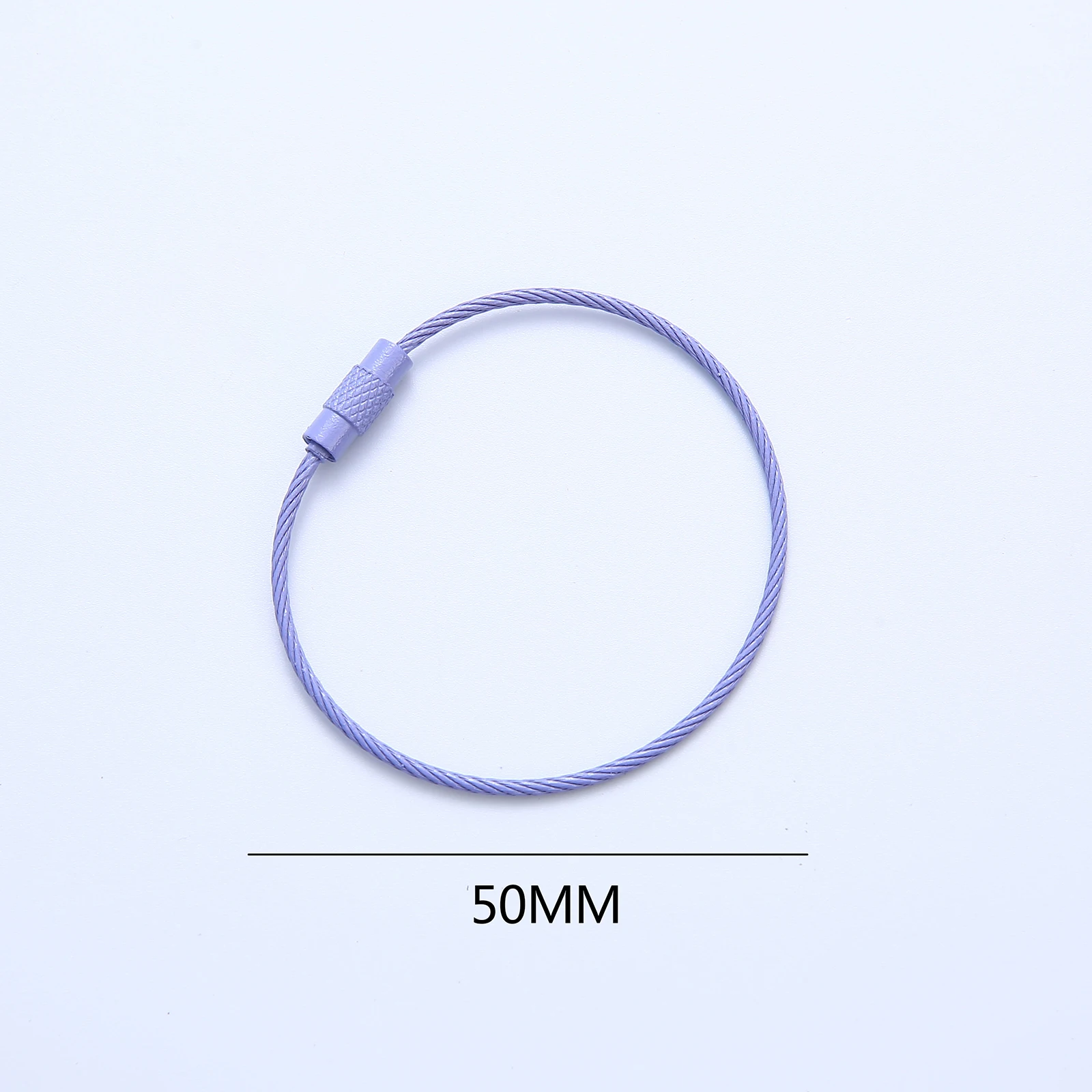Colorful Stainless Steel Wire Keychain Ring, Outdoor Tool