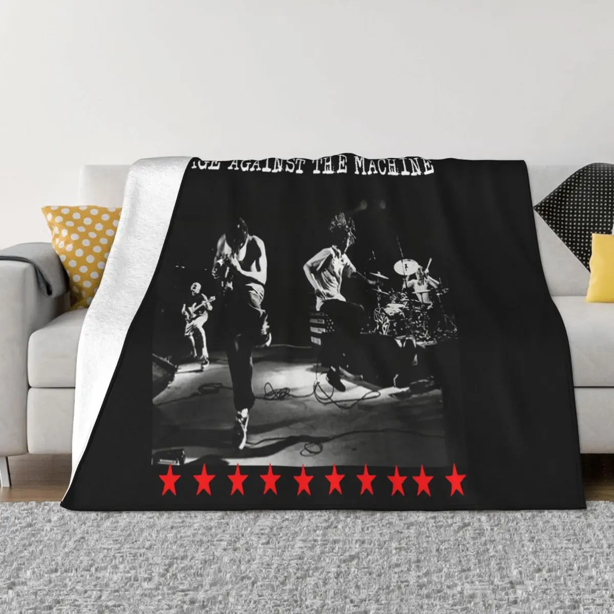 New Rage Against The Machine Ratm Rock Band Mens Black Swea Size S To 3Xl Women Men Throw Blanket