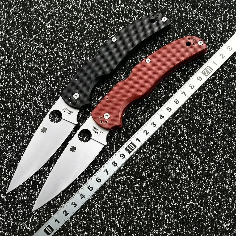 

C244 G10 Handle Portable Outdoor Folding Knife Camping Sharp Self-Defense EDC Tool Knife