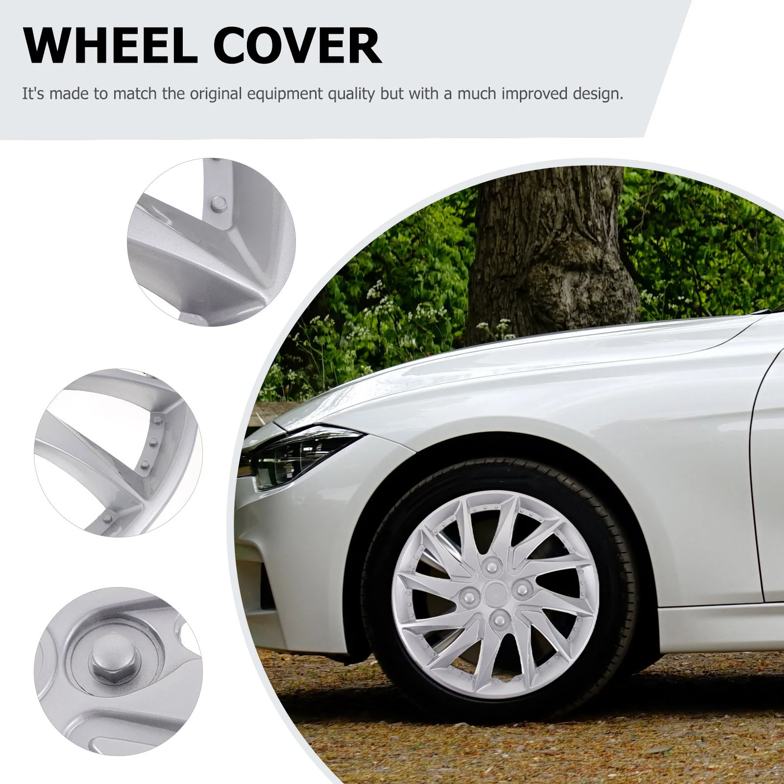 

Universal 14 Inch Hubcap Cover for Hub Wheel Auto Replacement Stylish Black Trims Car Accessories Automobile Parts