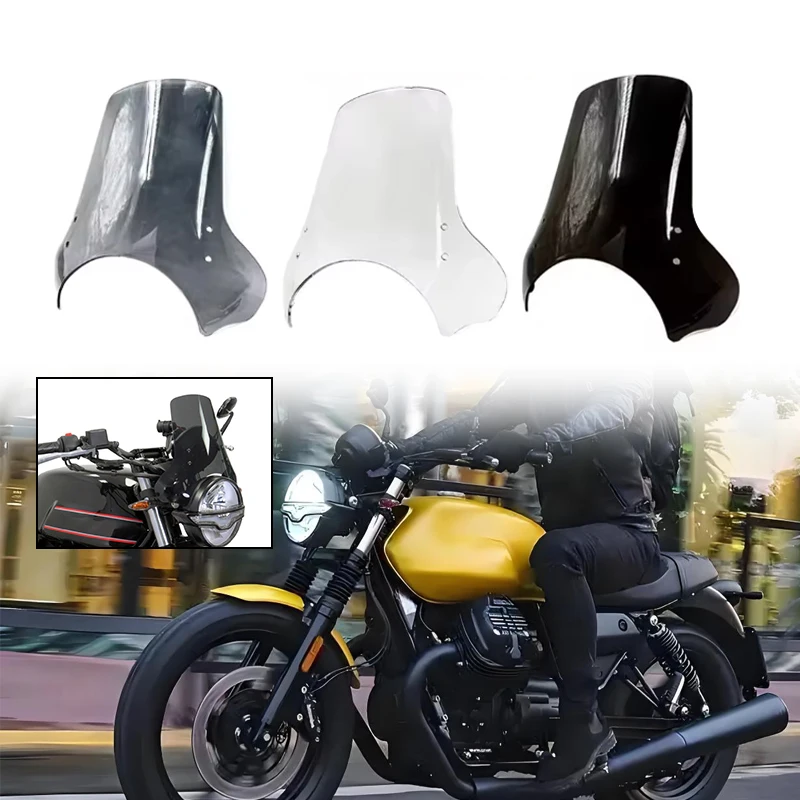 

For Moto Guzzi V7 Stone 850 V7 Special Edition 2021 2022 2023 2024 2025 Motorcycle Windshield Windshield Raised Windshield
