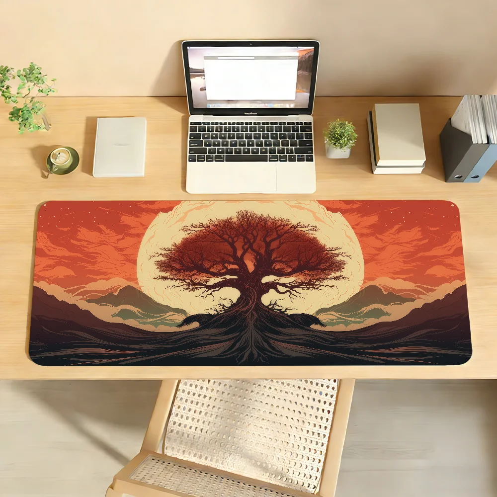 Giant Tree Of Life Mouse Pad Non-slip Locking Edge DeskMat PC Laptop Accessories Rubber Office Keyboard Game Carpet 350x900x3mm