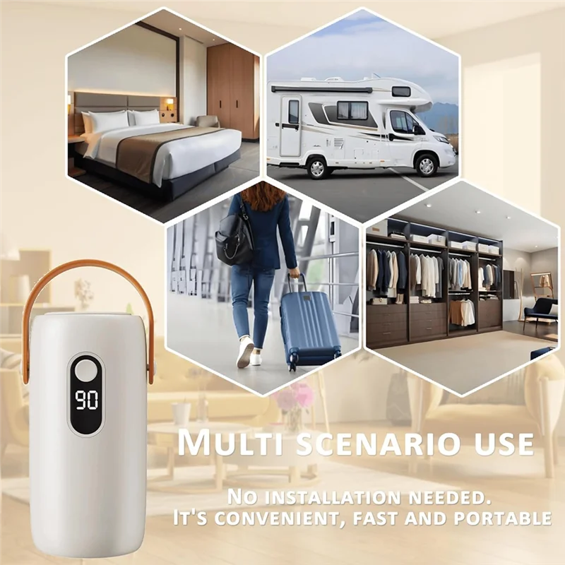 B47B-Compact Portable Clothes Dryer Clothing Care Machine With Timed Shutdown Ideal For Travel, Apartments EU Plug