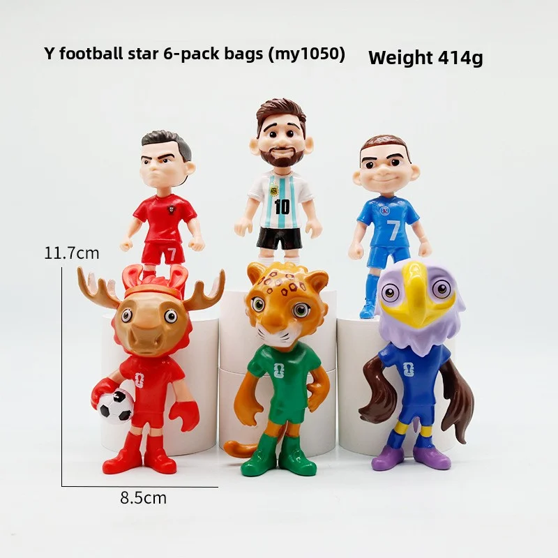 2026 New World Football Star Figurine Lucky Charm Edizione limitata Fan di calcio Doll Star Toy Ornament
