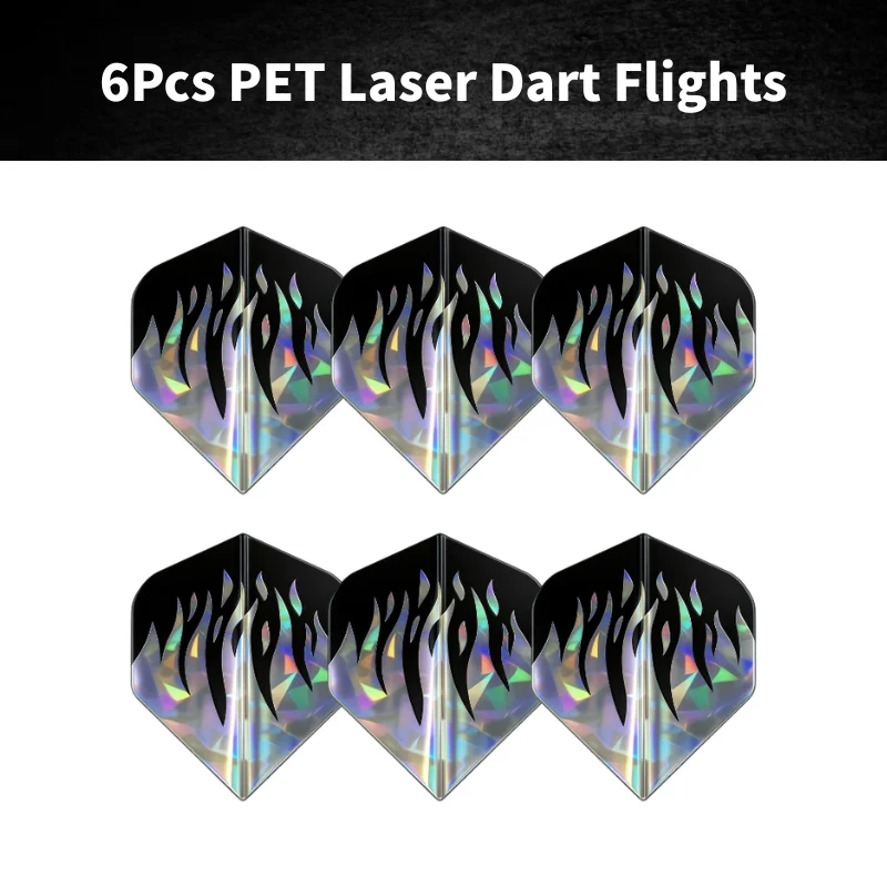 

6Pcs PET Laser Dart Flights Standard Shape Durable Professional Replacement Darts Accessories