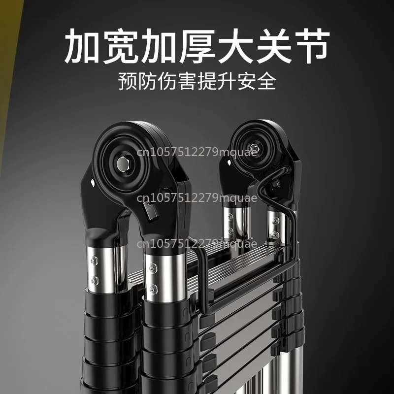 Multi-Functional Stainless Steel Folding Ladder Lifting Engineering Ladder Aluminum Alloy Portable Home Trestle Ladder