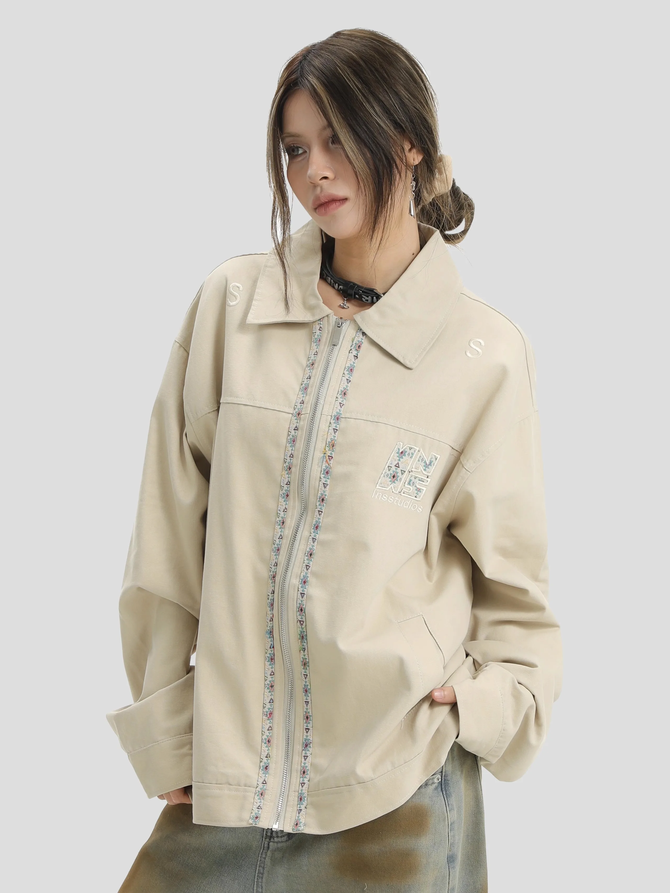 

Байкерские куртки Женская куртка двубортная кожаная плиссированная на кнопках с укороченным капюшоном Художественная клубная одежда Хэллоуин Рождество OL