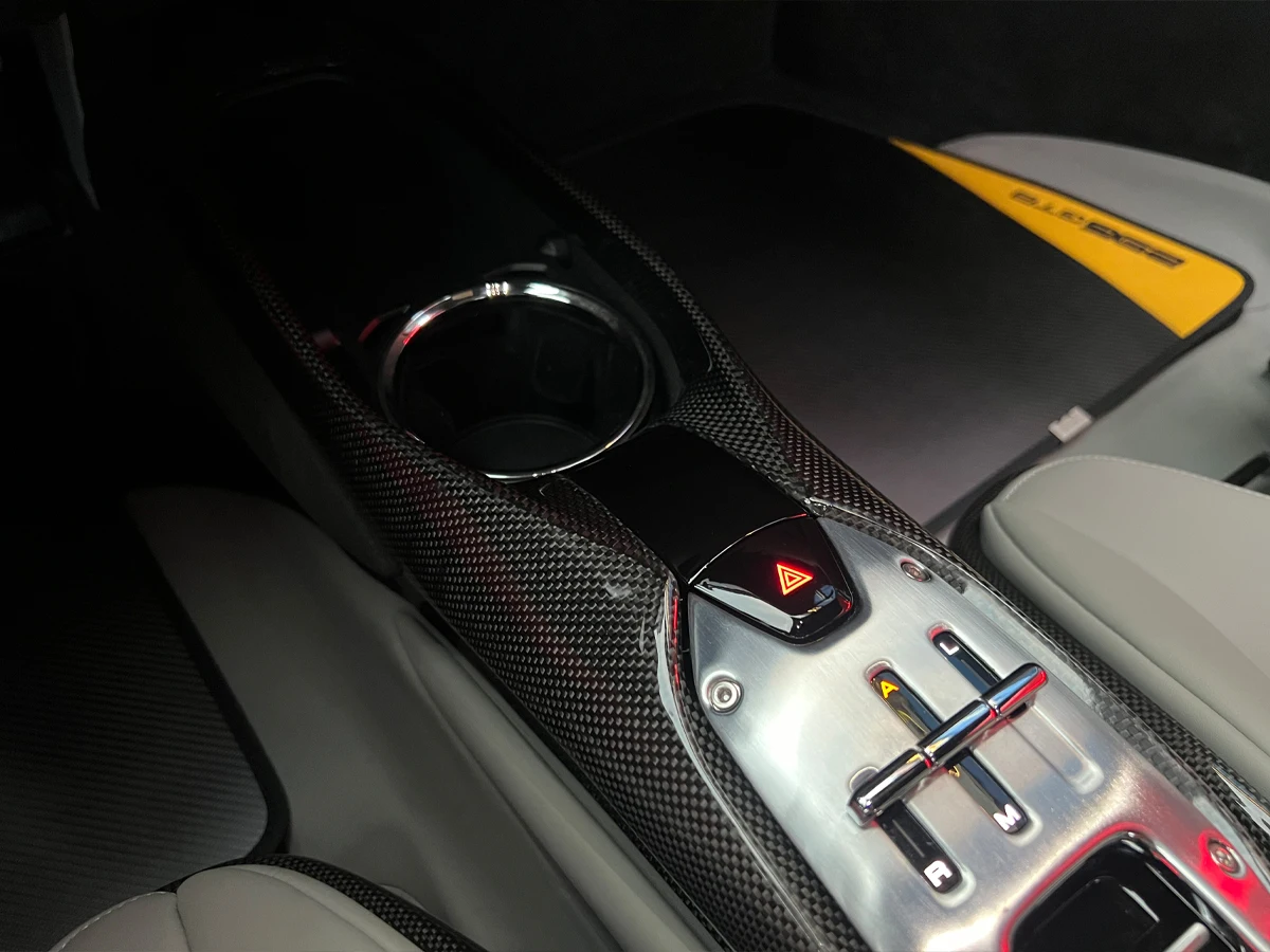 Ferrari 296 OEM Style Auto Parts Dry Carbon Fiber Automotive Accessories Car Interior Shift Center Control Panel Ferrari 296