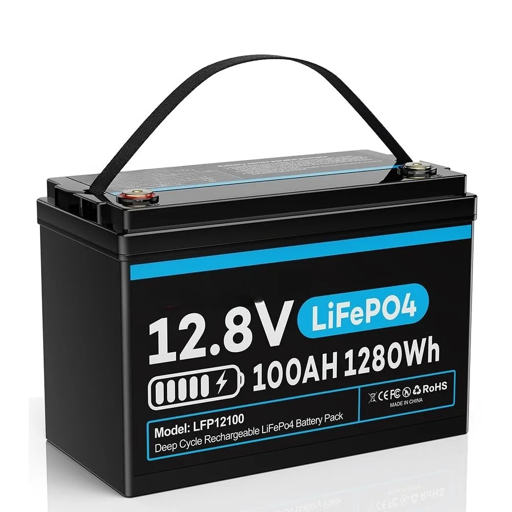 

Аккумулятор LiFePO4 12В 100Ач, перезаряжаемый, 15000 циклов глубокого разряда, литиевые батареи, защита от низких температур, встроенный контроллер 100А, на заказ