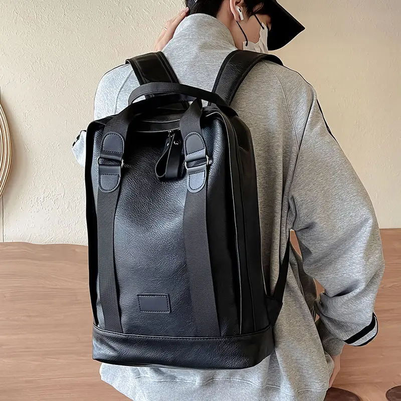 New Style Korean Version Backpack Male Fashion Fallow Large Capacity Gentleman Backpack Pupil School Bag Laptop Bag