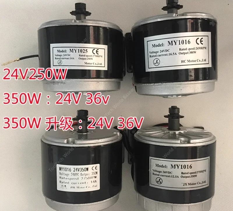 MY1025 24V250W350W36V High Speed Dolphin Brushed Electric Vehicle Motor/Motor 1016