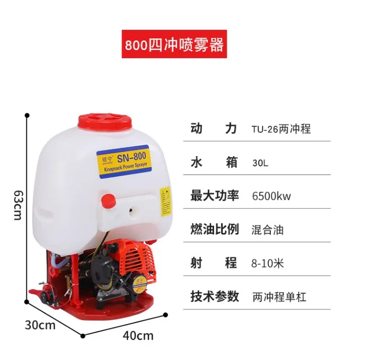 Imagem -05 - Agrícola o Mochila Pulverizador Quatro-stroke Bomba de Cobre Fruit Tree Fertilização Pulverizador de Alta Pressã