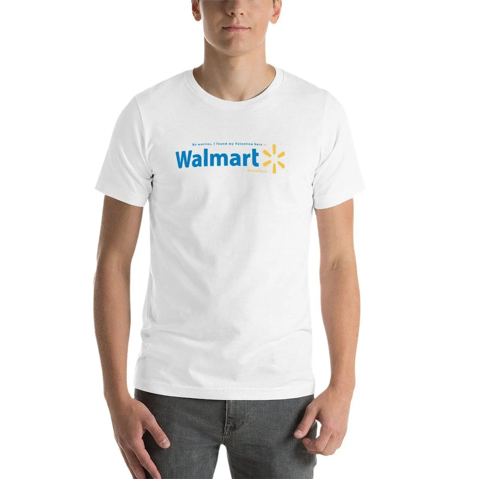 Walmart عيد الحب تي شيرت القطن تي شيرت رجل 100% تي شيرت رجل عادية تي شيرت للرجل القطن تي شيرتات عجيبة