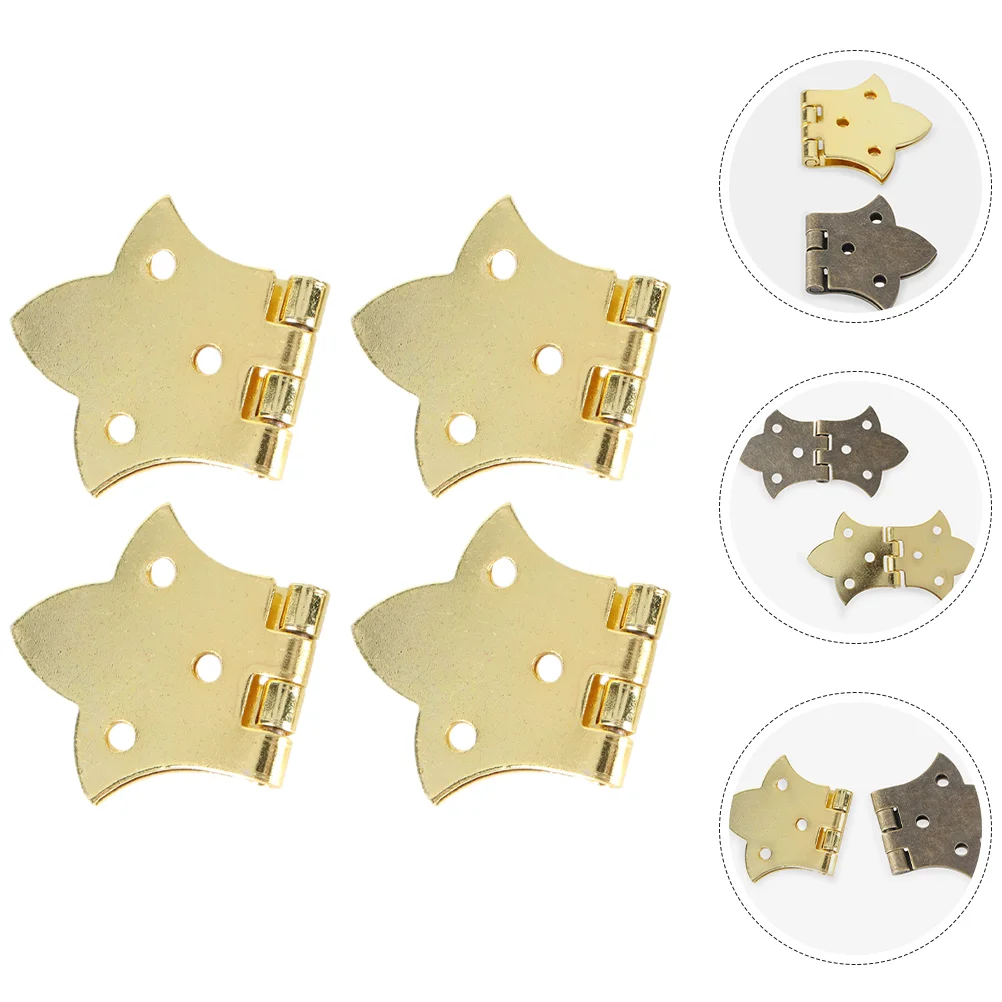 Replacement Hinge Hardware Bronze Butterfly Imitation Gold Jewelry Box Door Hinges Chest