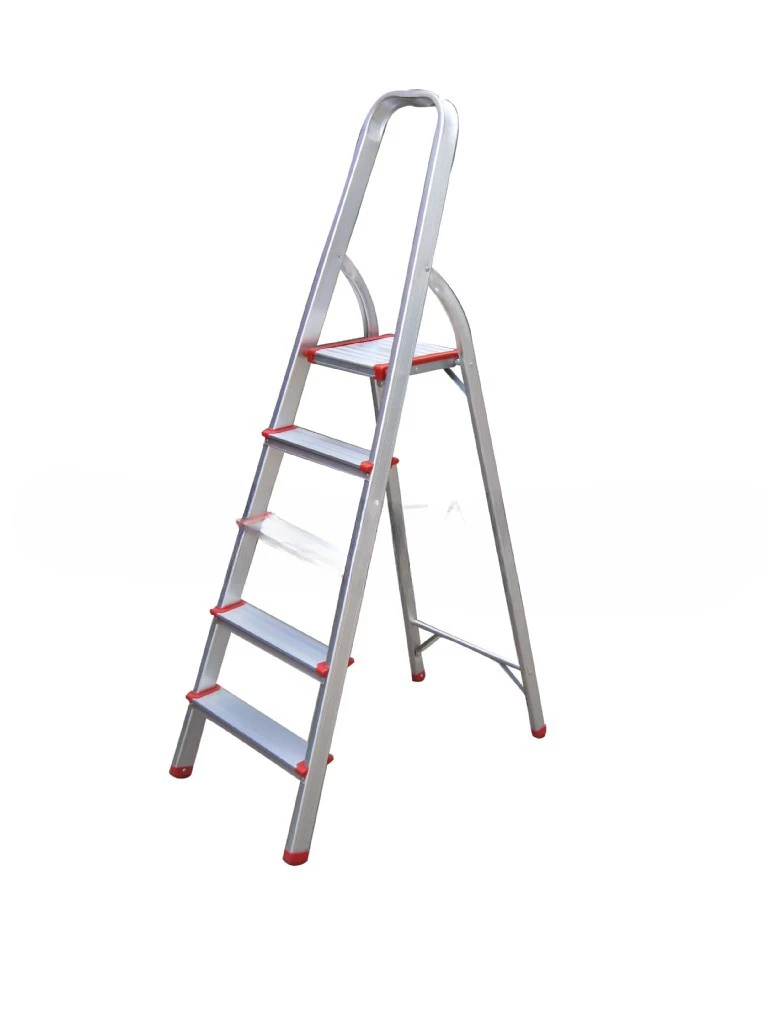 [Factory low price direct sales] 5-step aluminum ladder household ladder / herringbone aluminumr