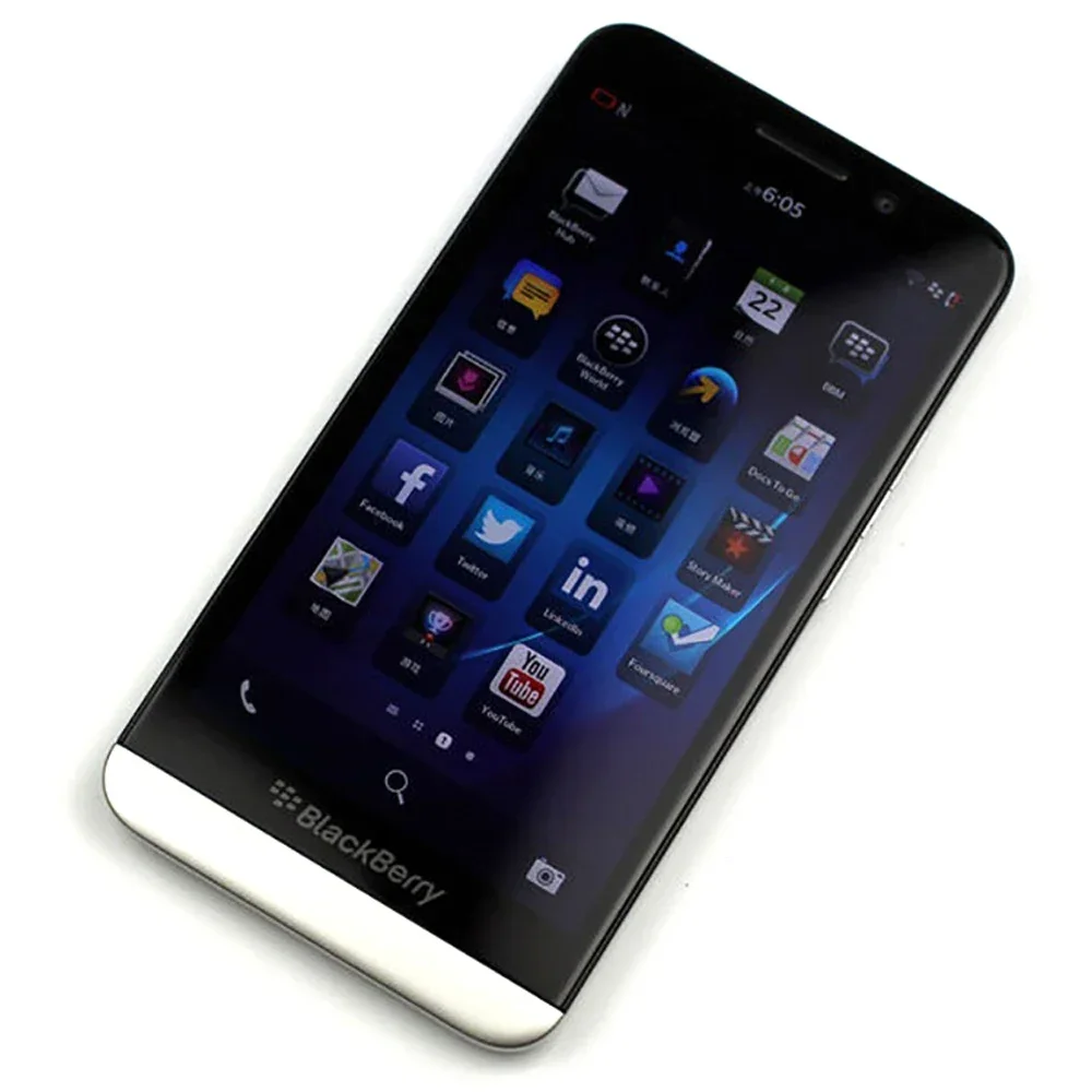 Original BlackBerry Z30 4G Mobiltelefon 5,0" 2GB RAM 16GB ROM 8MP+2MP 720p@30fps Video WiFi Dual Core BlackBerryOS Smartphone