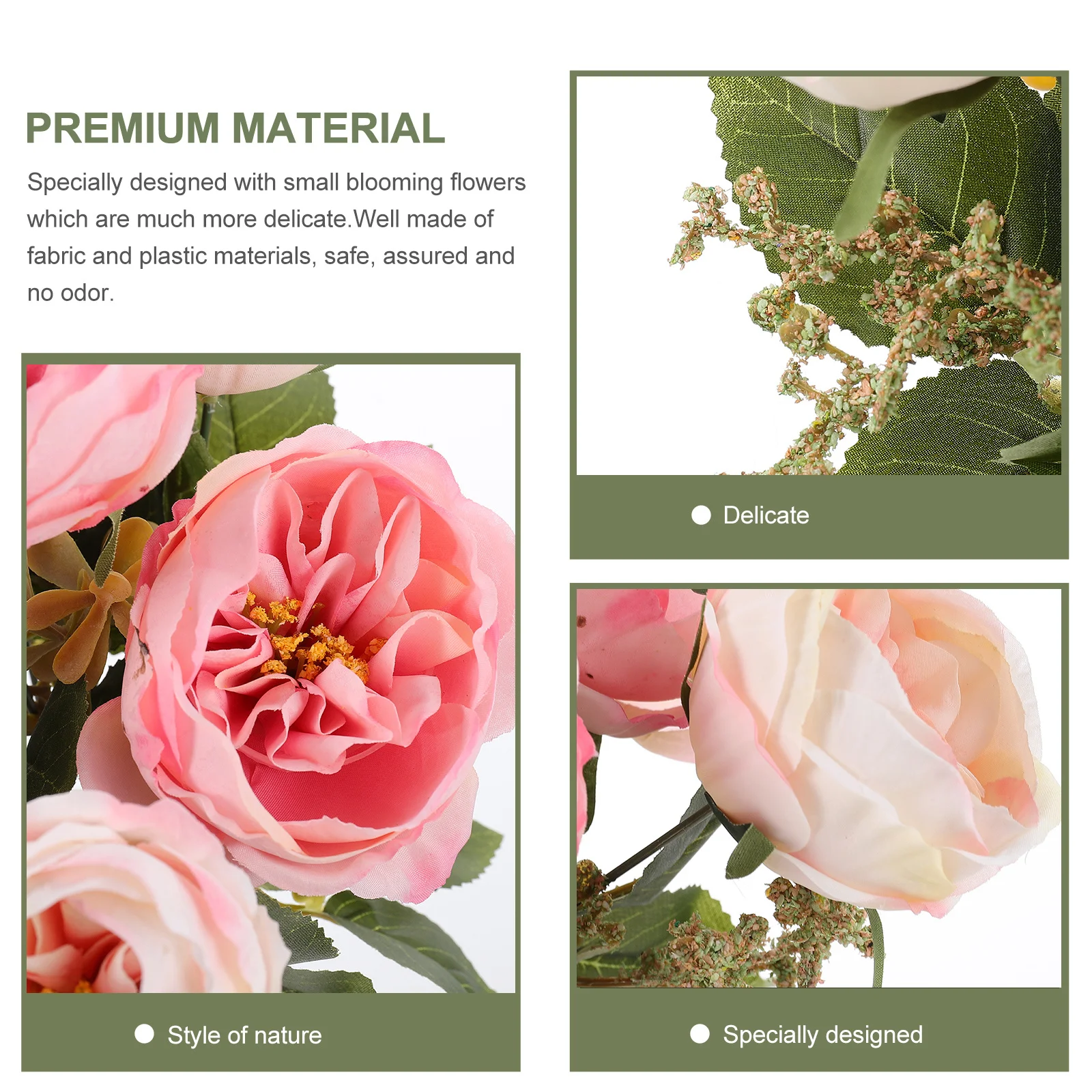 

Simulated Peony Flower Decor Lifelike Artificial Flower Stem Branch Wedding Banquet Home Party Bouquet Accessory