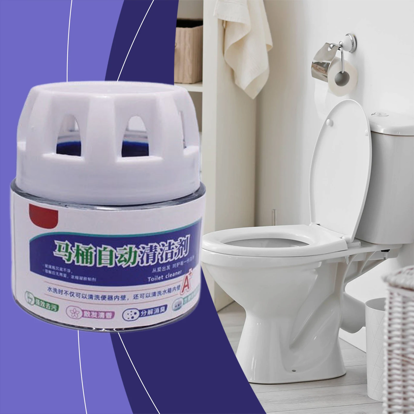 Toilet Tank Deodorizing Cleaner,Bowl-Fresh Automatic Toilet Bowl Cleaner,Tank Stain & Odor Remover,Prevents Limescale Build Up