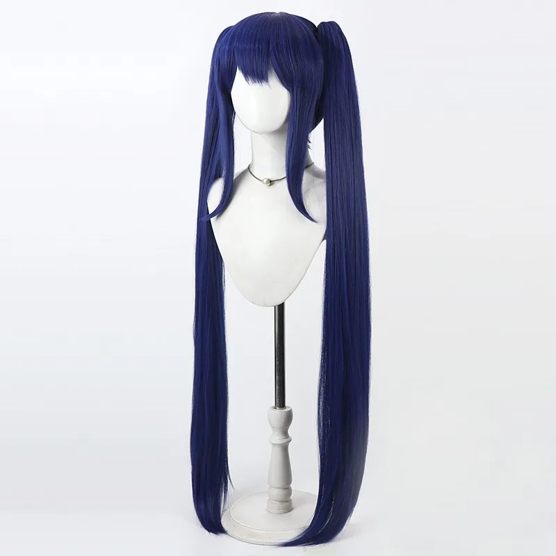 Fairy Tail Wendy Mignonl cosplay wig dark blue twin tails Halloween gift