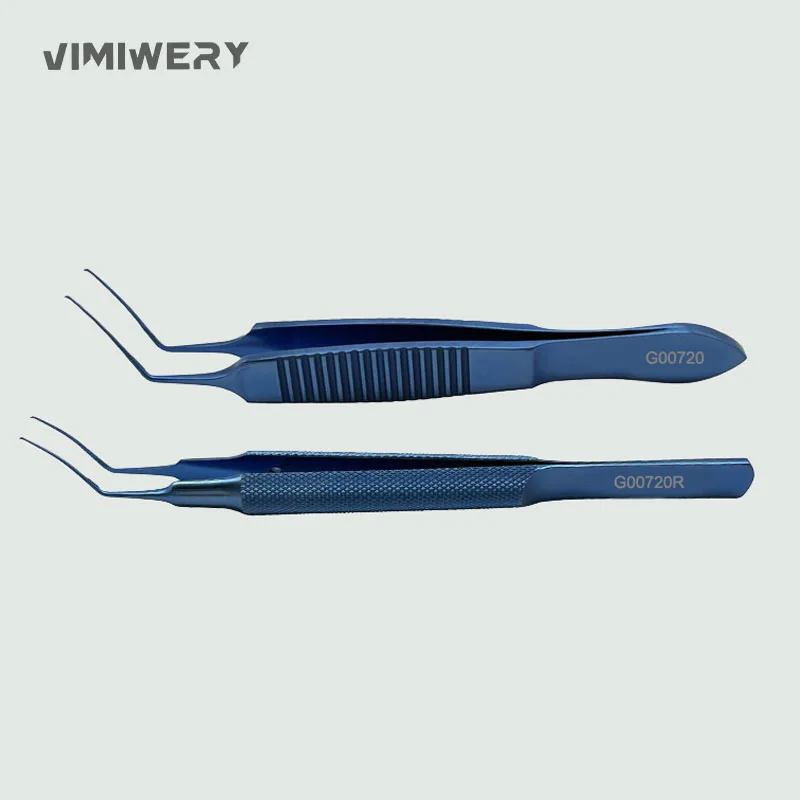 

Titanium Curved Shafts Utrata Capsulorhexis Forceps MICS 13mm Fine Angled Straight Shaft Ophthalmic Surgical Instruments