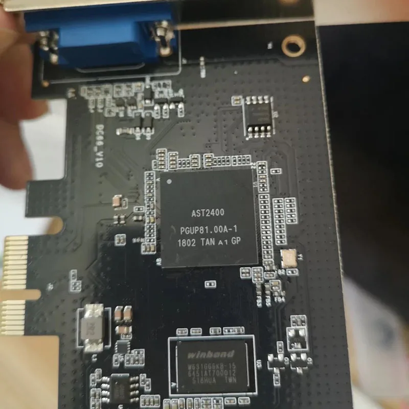 2U Server Low Consumption VGA Graphics Card AST2400 Chip PCIE X1 For X79 X99 Mainboard