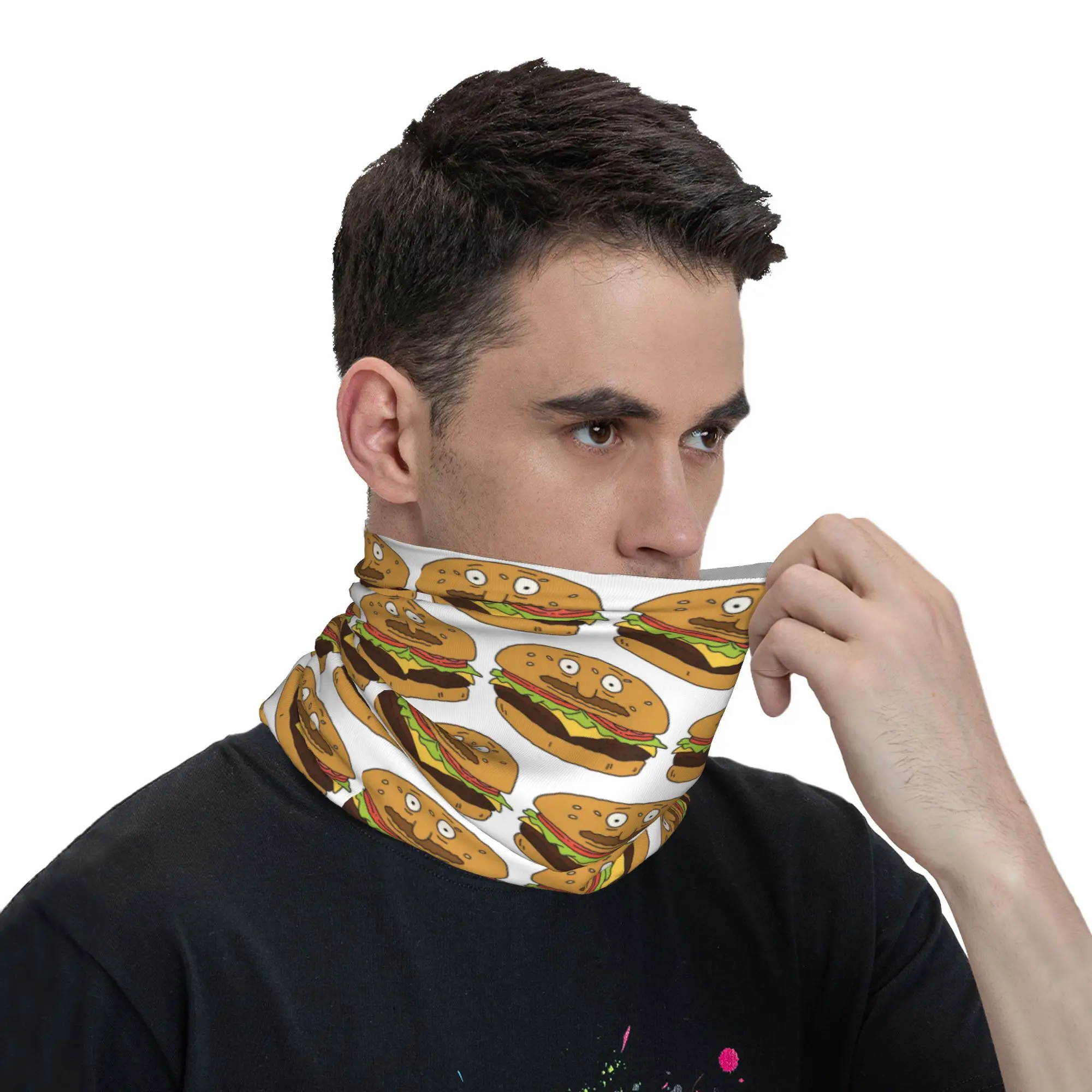 Bob as a Burger Bandana Neck Gaiter Printed Wrap Scarf Multifunction Headwear Running For Men Women Adult Washable