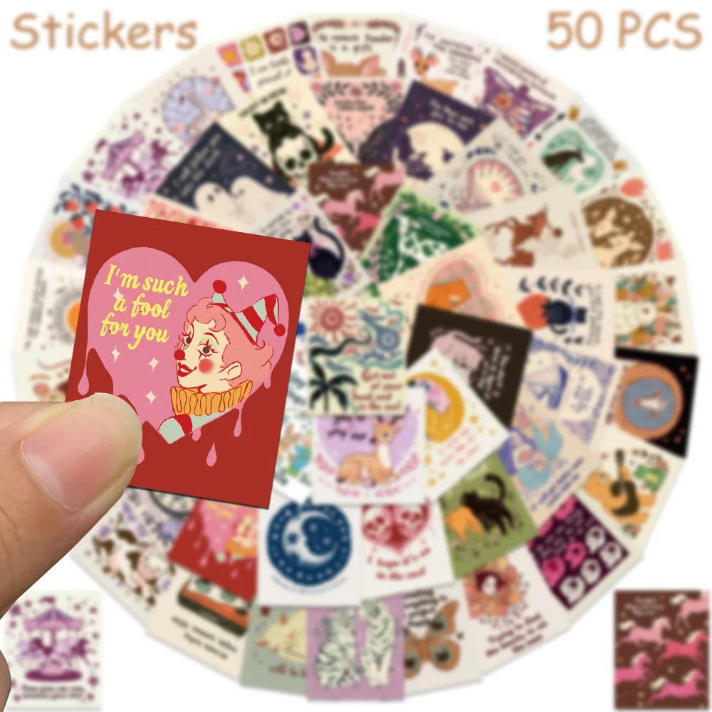 50 Stück seltsame Encouragem-Aufkleber für Laptop, Sammelalbum, Gepäck, Gitarre, Helm, DIY, Graffiti-Aufkleber, kreative Geschenke – Detail 6