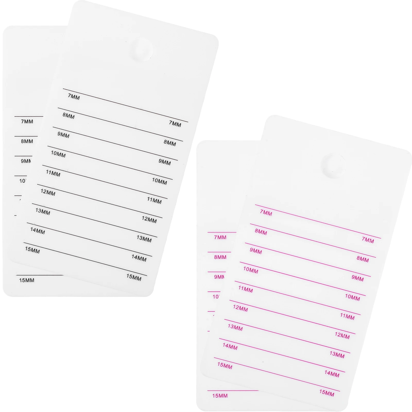 

4Pcs Acrylic False Eyelash Strip Tray With Scale For Home Beauty Salon Lash Grafting Storage Board