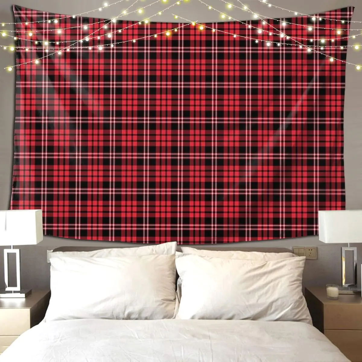 

Классический красный клетчатый шотландский плед гобелен настенный эстетический домашний декор гобелены для гостиной спальни комната