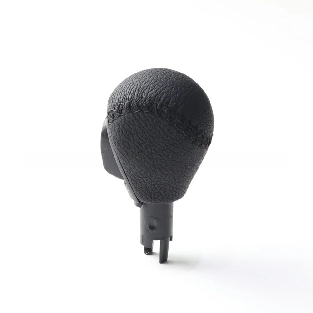 Black Interior Gear Shift Knob for Smart For Fortwo For Forfour 2015 to 2017 PU Leather and ABS Construction Replacement
