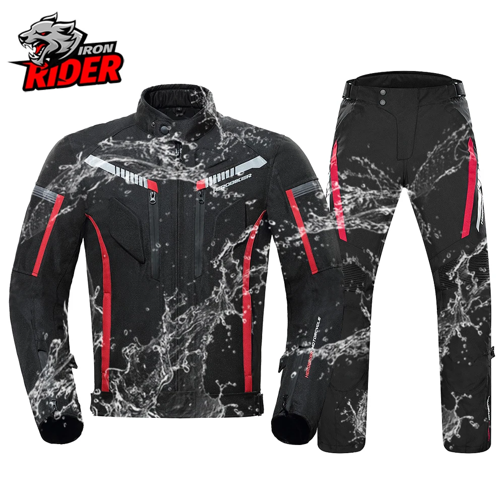 

Motorcycle Jacket Waterproof And Warm Riding Jacket With Built-in Protective Strap Detachable Interior Suitable For All Seasons