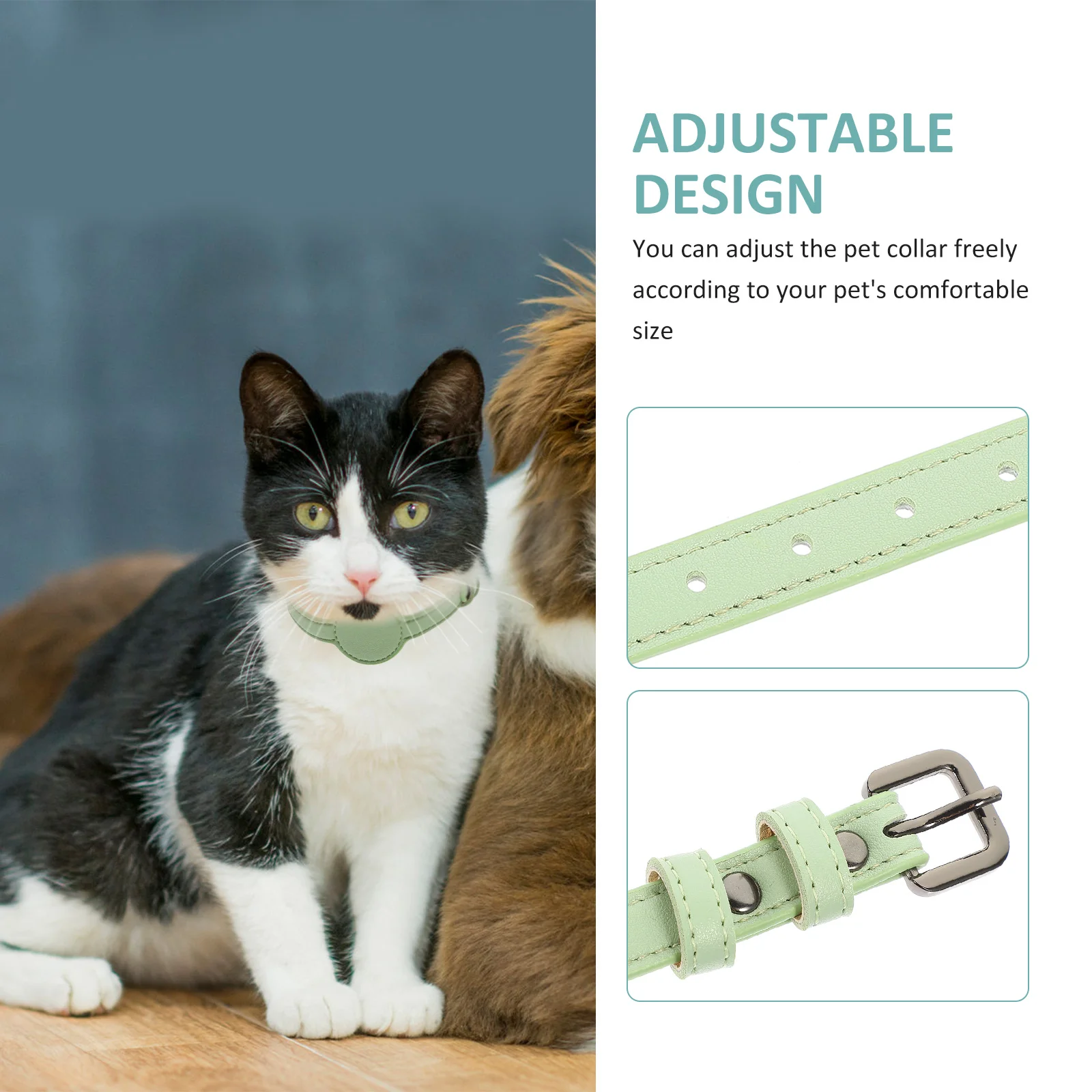 

Adjustable Lightweight Anti-Scratch Tracer Protection Cat Collar Pu Design Outdoor Puppy Walking Collar With Storage Case Pet