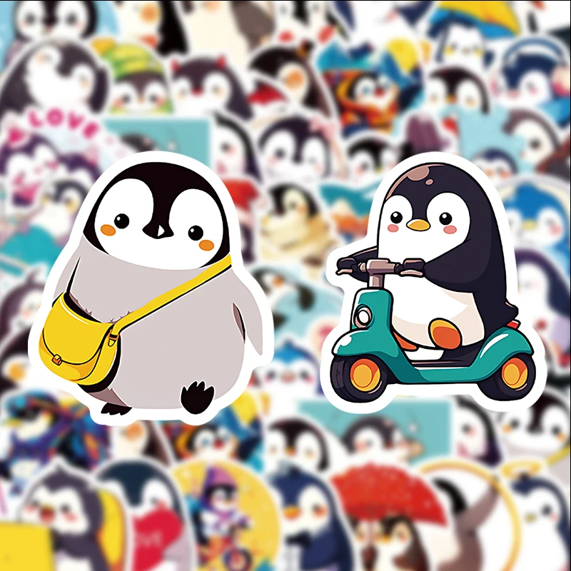 50 Pieces of Funny Penguin Graffiti Stickers, Suitable for Diaries, Laptops, Car Bumpers, Skateboards, Water Bottles, Computers, Phone Decorations, Etc