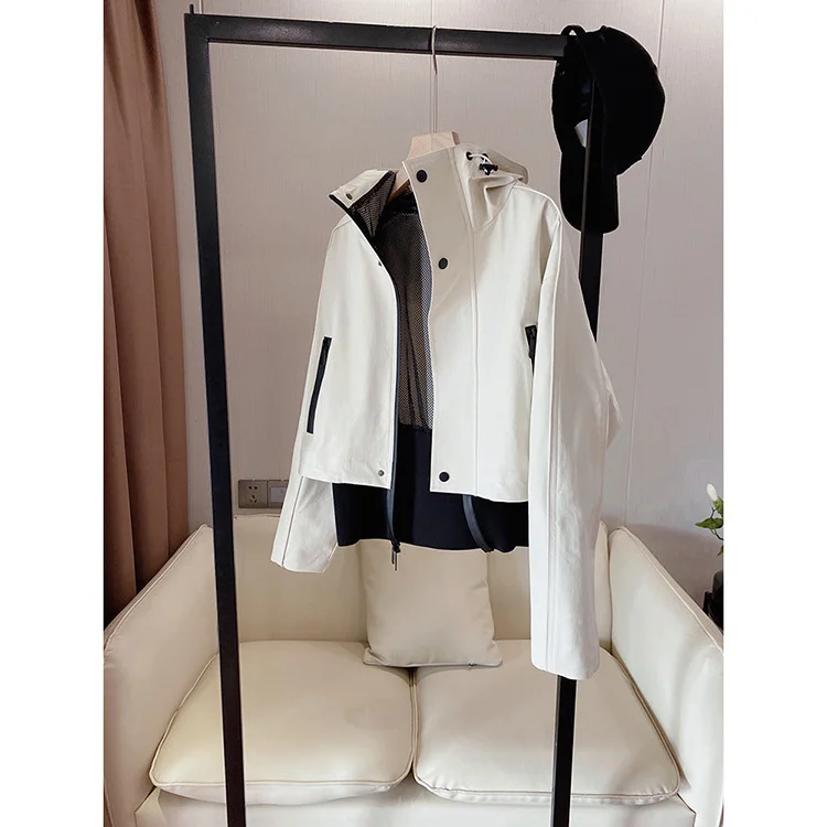 Faionable ort Coat Jaet Damen-Oberbekleidung, schwer, praktisch, für den Pendelverkehr, mit Reißverschluss, lang, Sve, reine Farbe