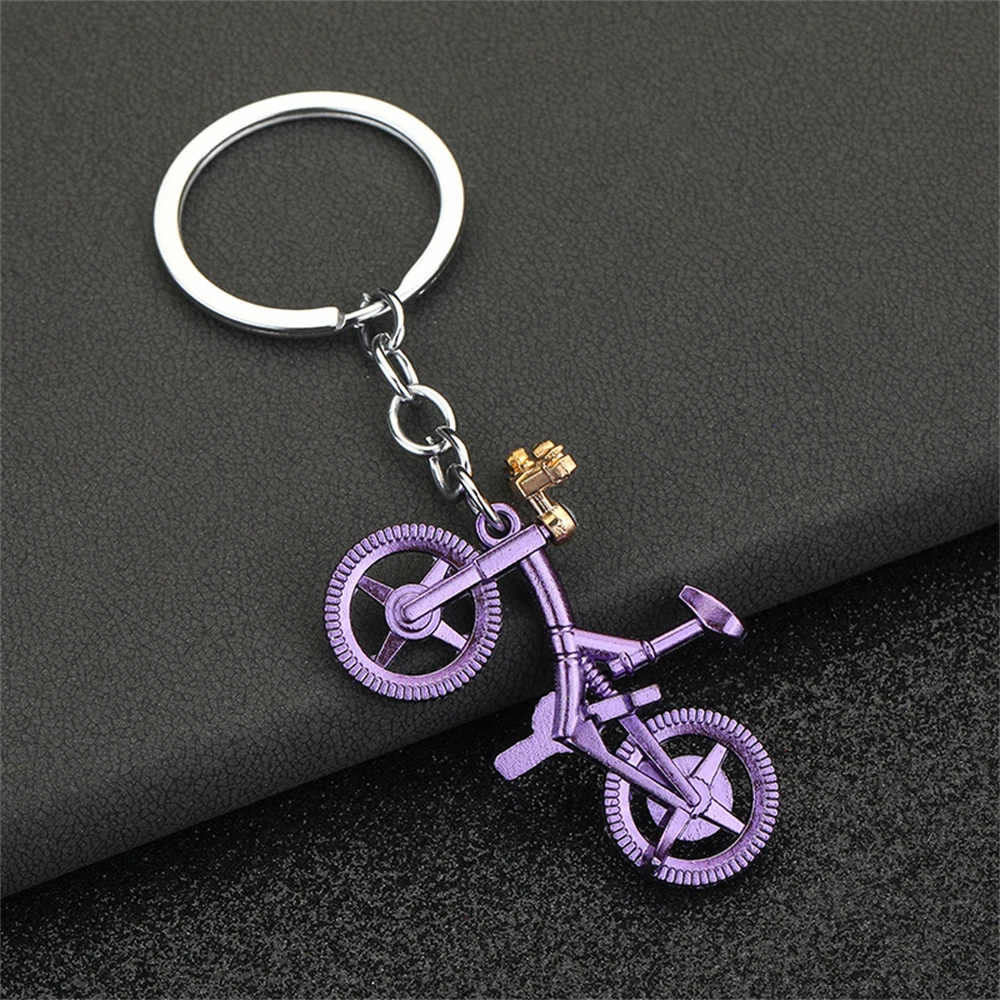 Mini Simulation Bike Keychains Vintage Metal Bicycle Pendant Car Key Holder Creative Women Men Bag Charms Key Ring Souvenir Gift