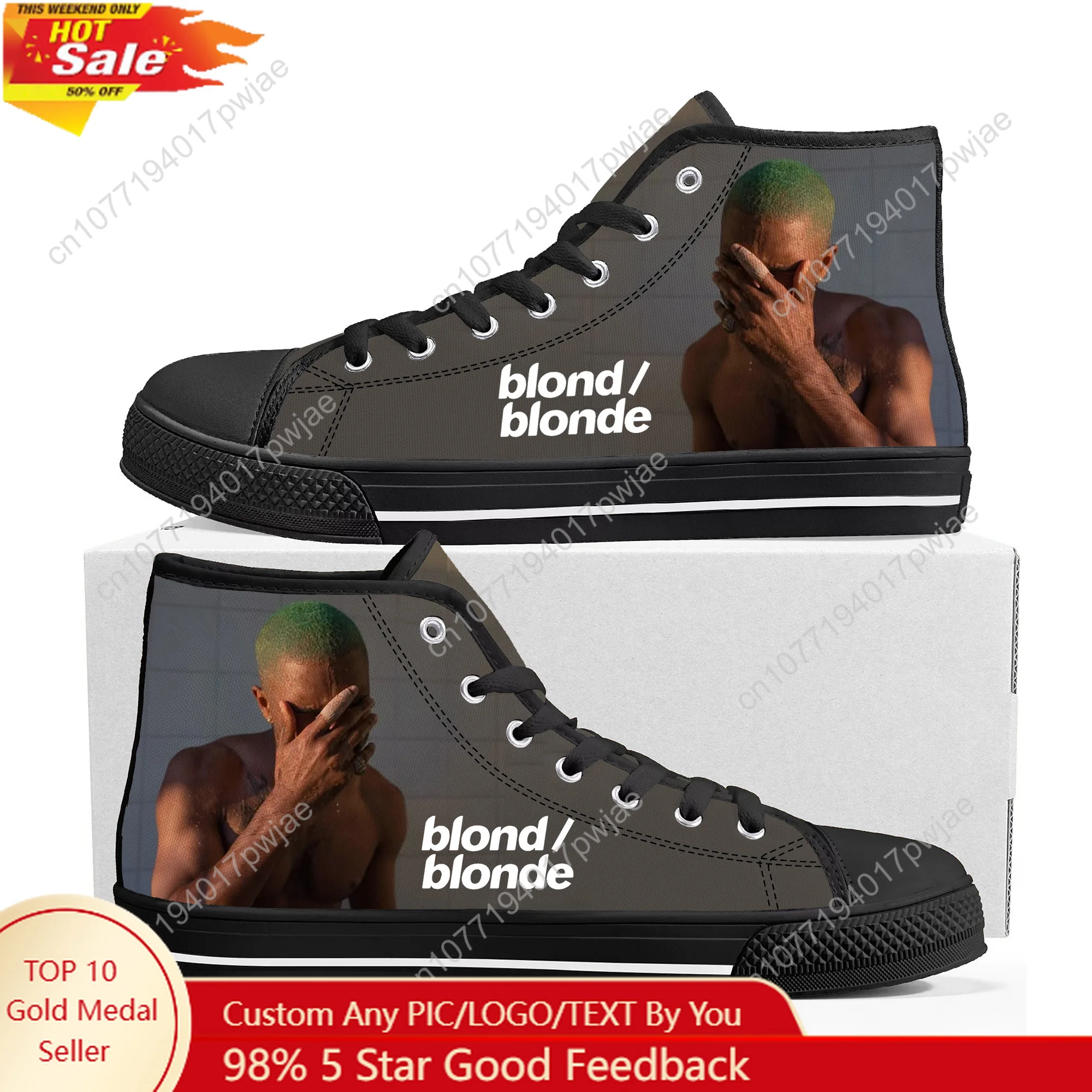 

F-Frank O-Ocean Hip hop Rock Singer High Top Sneakers Mens Womens Lightweight Canvas Sneaker Ghana Hiking Casual Custom Shoes
