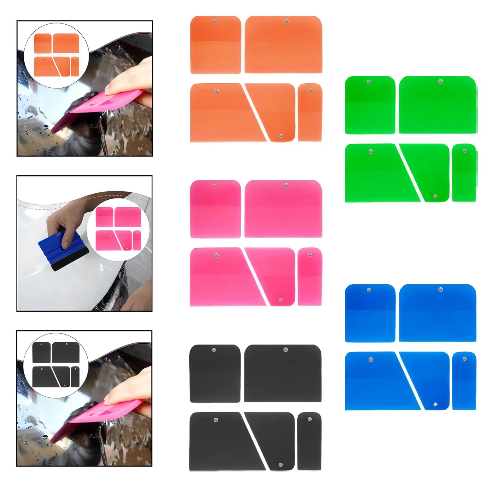 5 Pieces Universal PPF Squeegees Practical Accessories for Mirror Cars
