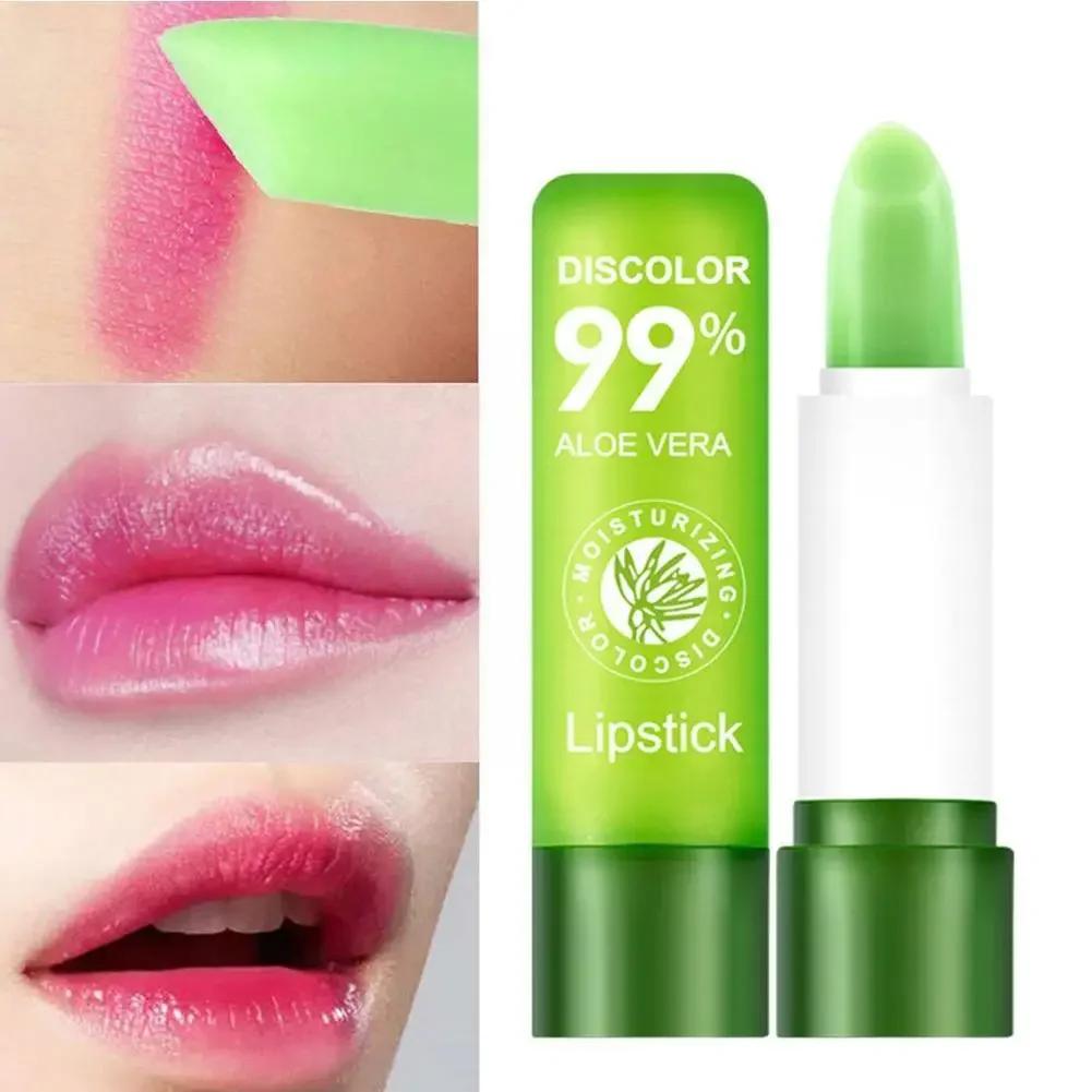 Heallor Aloe Vera Lipstick Color Changing Lip Balm Lasting Cup Non-stick Lip Wholesale Tint Gloss Mirror Korean Make-up Cheap Li