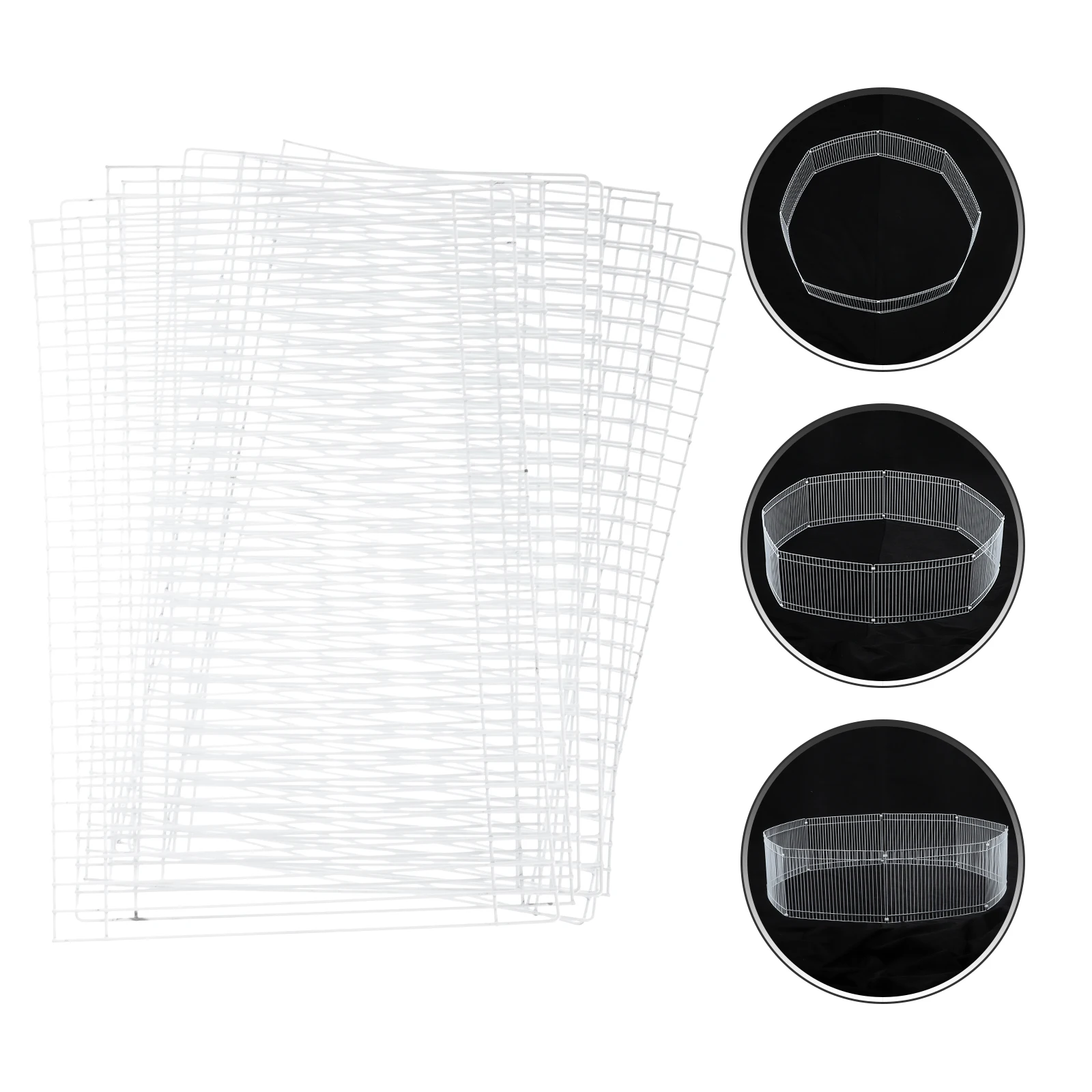 

1 set 23x35cm White Small Pet Fence Panels Durable Metal Playpen Hamsters Safety Isolation Gate Scratch Resistant Toys Outdoor