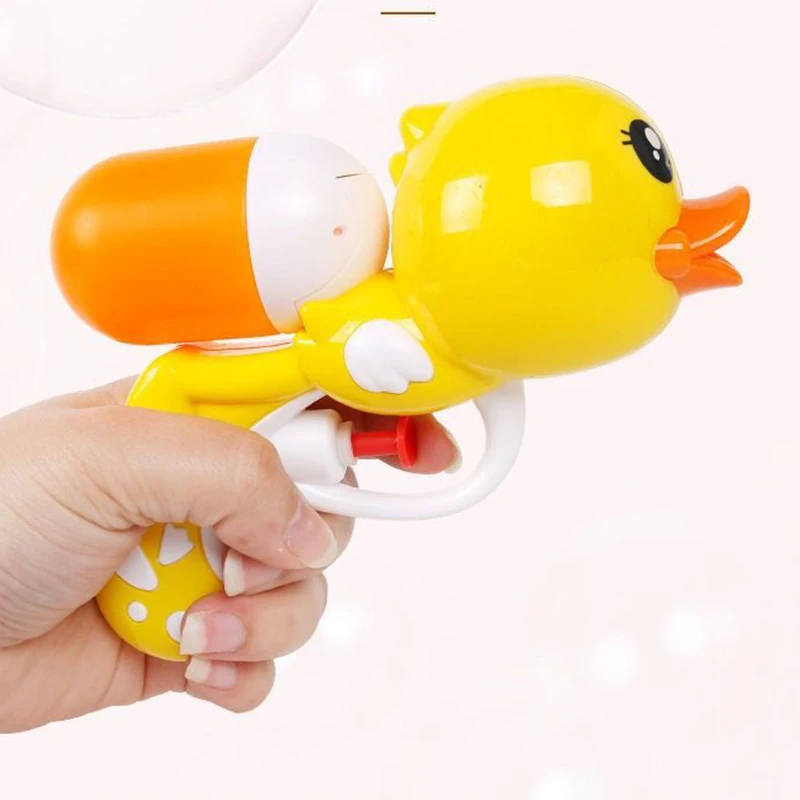 Summer Kids Little Yellow Duck Water Guns Toys Classic Outdoor Beach Water Pistol Blaster Water Guns Toys For Childrens Games