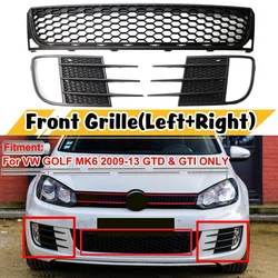 1 Pair Car Front Bumper Lower Fog Light Vent Grille Mesh Grill Cover Case Fit For VW Volkswagen Golf 6 MK6 VI GTI GTD 2009-2013