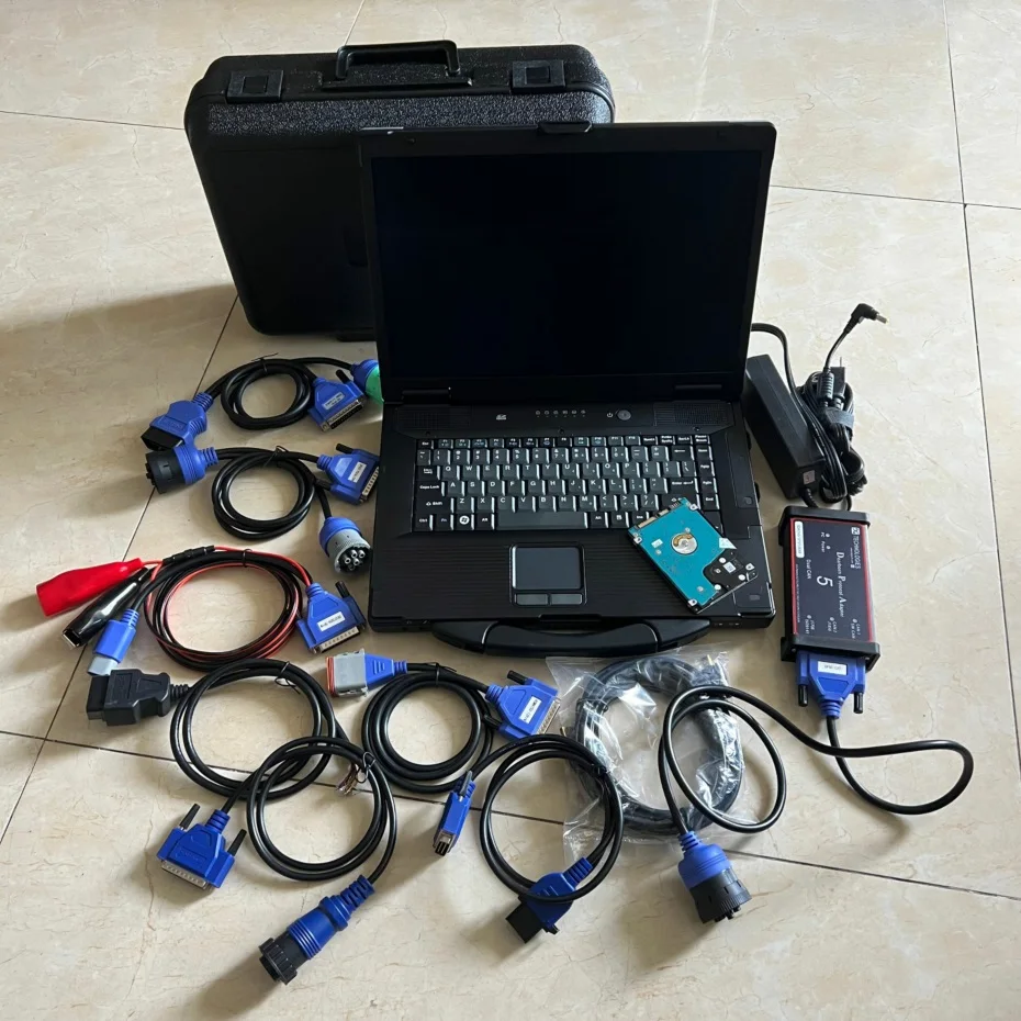 

2024 heavy duty truck repair scanner dpa5 adapter diagnostic tool + software installed laptop CF52 computer full set easy to use