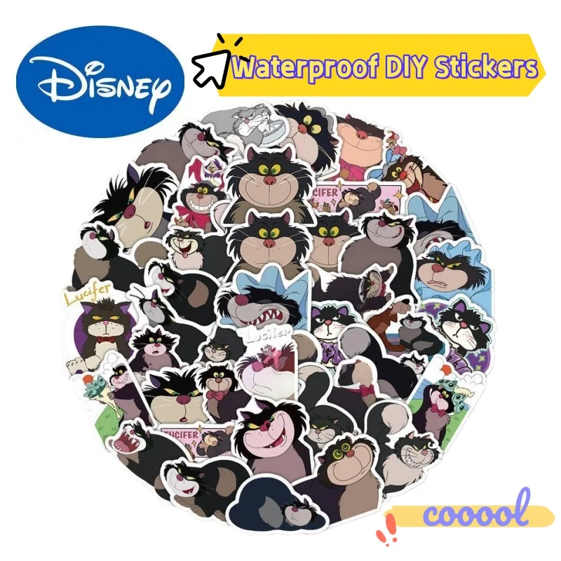

Водонепроницаемая декоративная наклейка Disney Lucifer для телефона, ноутбука, студенческого дневника, яркая, для творчества, DIY