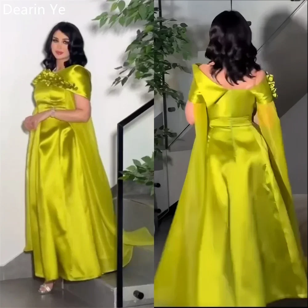 

Formal Gown Evening Dearin Off-the-shoulder Column Ankle Length Skirts Applique Bespoke Occasion Dresses Prom Dress Saudi Arabia