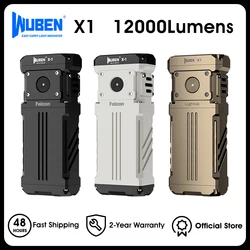 WUBEN X1 Lightok Rechargeable Flashlight 12000 Lumen High Power Super Bright 7 Modes Cooling Fan IP55 Rating
