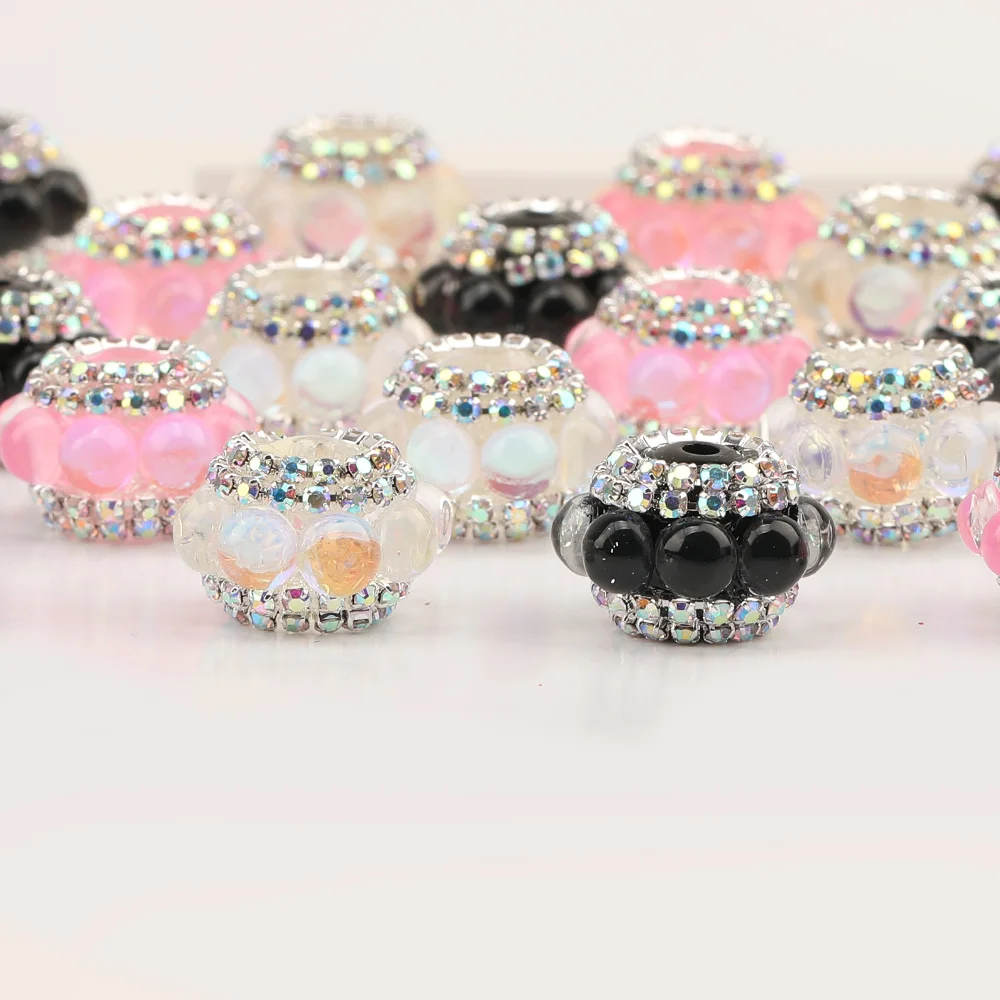 Cordial Design 30Pcs 20*20MM Acrylic Bead/Jewelry Findings & Components/Hand Made/Rhinestone Effect/Lantern Shape/DIY Beads