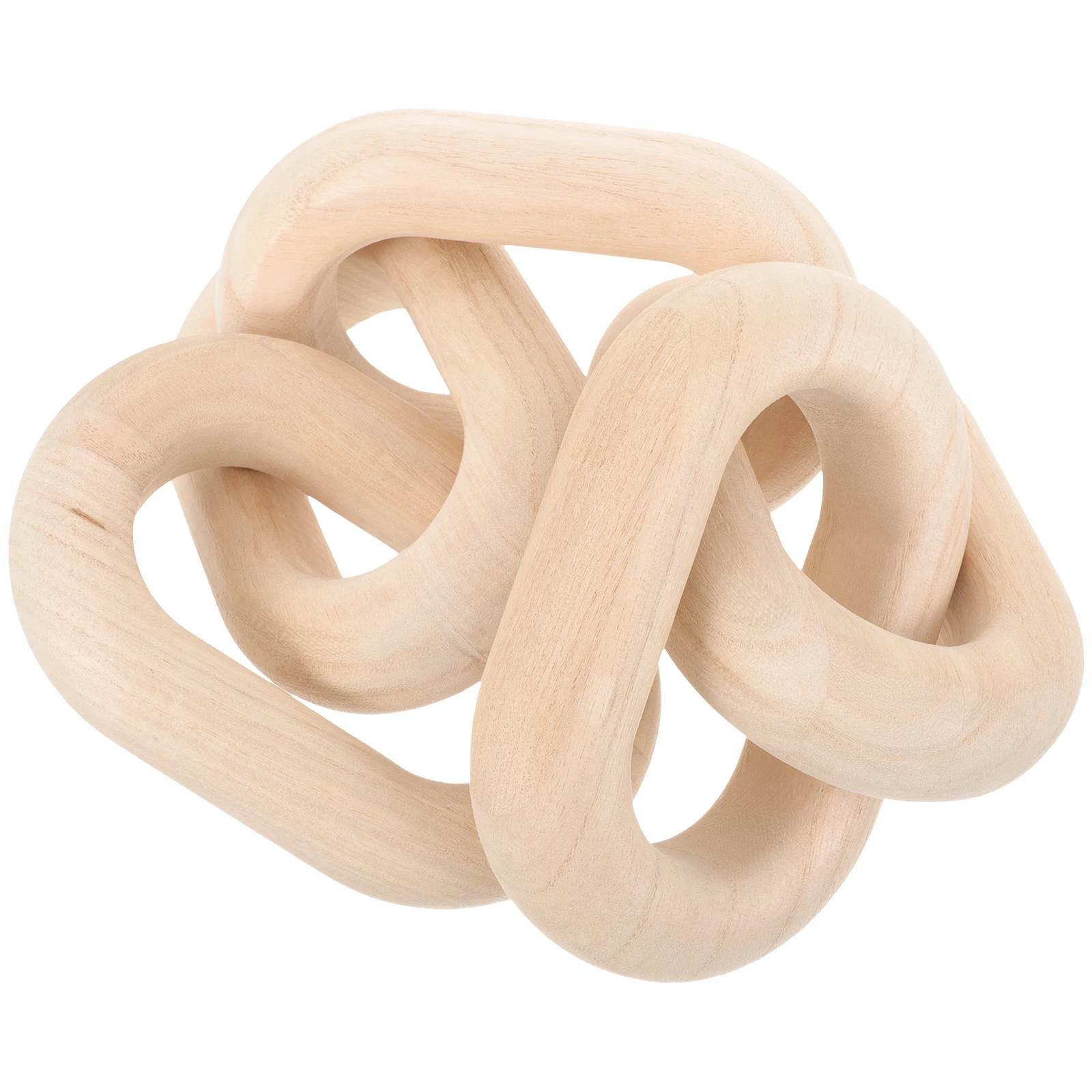 Wooden Chain Link Decor Home Desktop nament Display Coffee Table Rustic Modern Farmhouse Wood Chain Decorative Links Garden