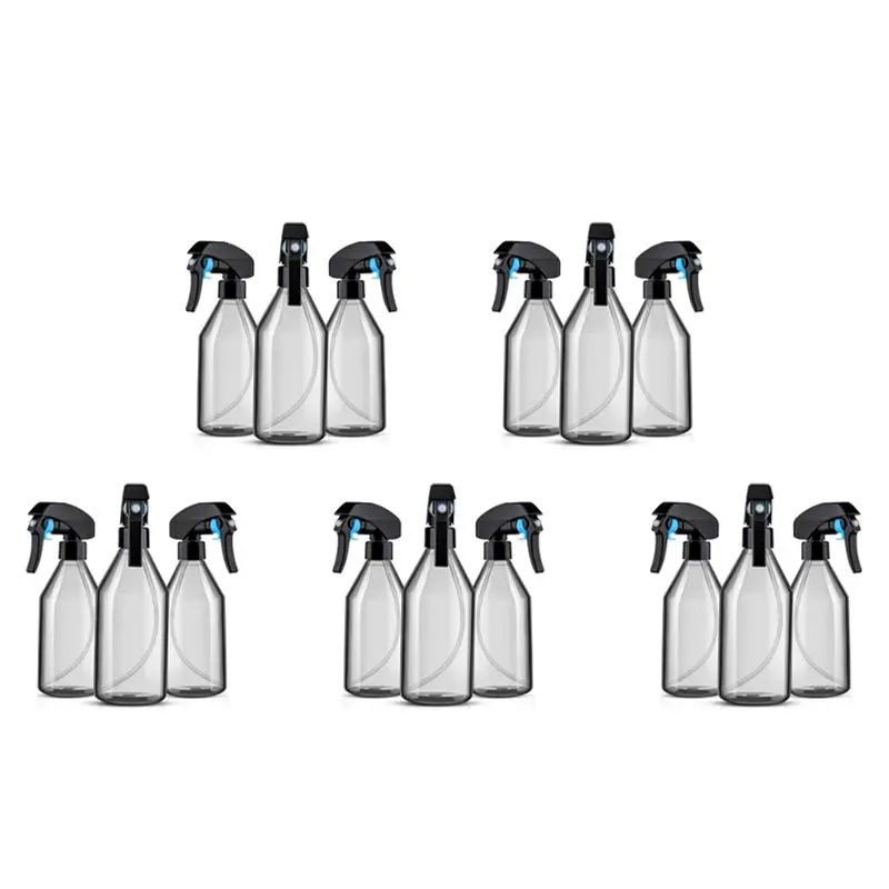 

Пластиковые распылители EYFL для чистящих средств, многоразовые пустые контейнеры объемом 10 унций с прочным черным распылителем, 15 шт.