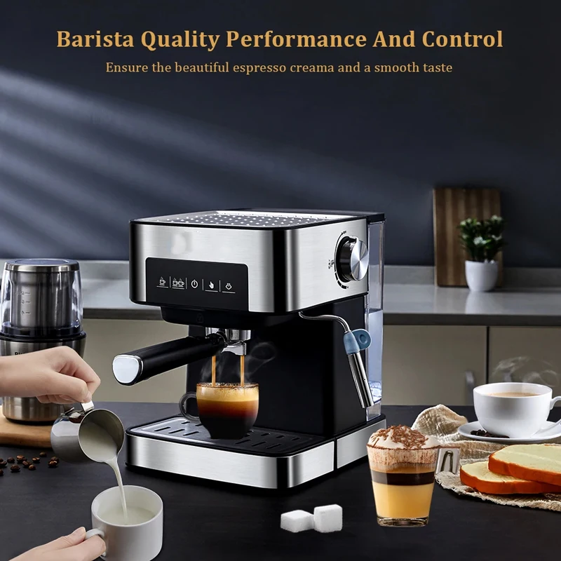 Fully Semi-Automatic Italian Espresso Machine American Household Small Milk Foam All-In-One Machine