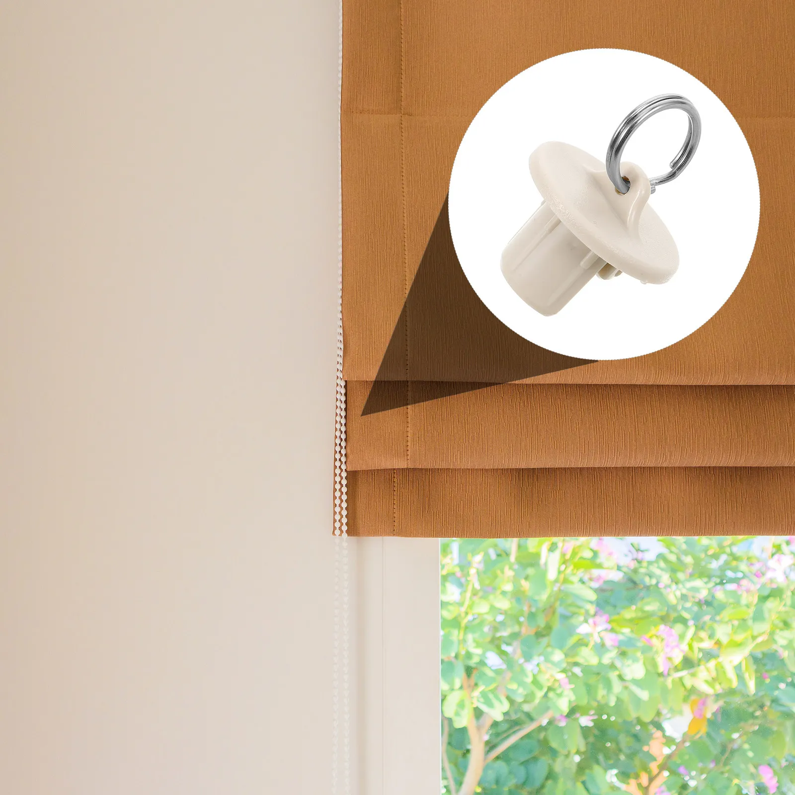 4Pcs Outdoor Curtain Windproof End Caps Pull Ring Replacement Parts for Roller Up Blinds Balcony Sunshade Blind Maintenance